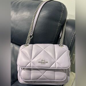 Coach Quilted Shoulder Bag - Soft Purple